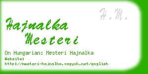 hajnalka mesteri business card